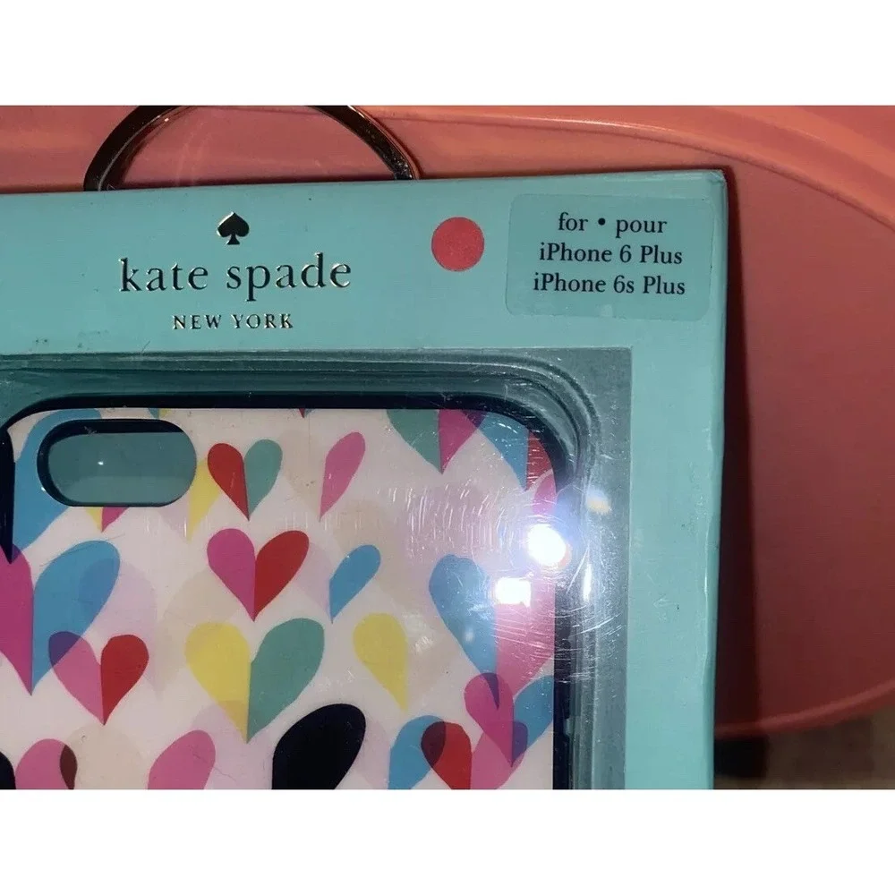 New Kate Spade iPhone 6 Plus iPhone 6s Plus‎ Hard Cover Case Rainbow Hearts